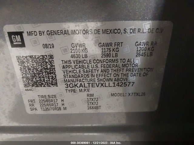 GMC Terrain Awd Sle 2020 3GKALTEVXLL142577 Image 9