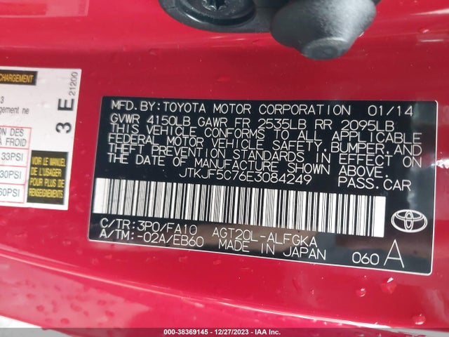 JTKJF5C76E3084249 Scion TC