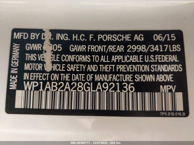 2016 PORSCHE CAYENNE WP1AB2A28GLA92136 Photo 8