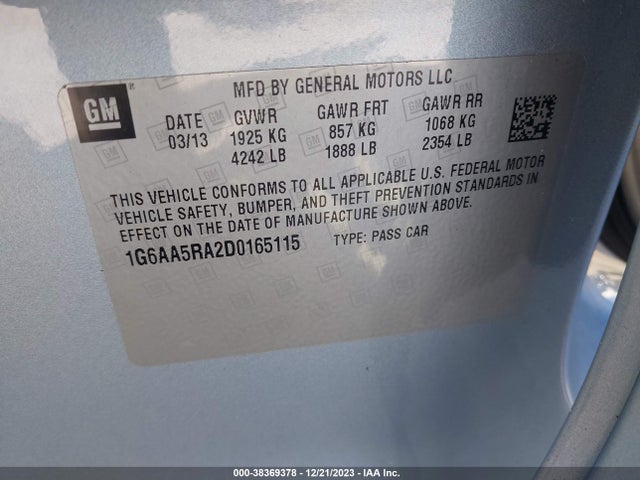 2013 CADILLAC ATS 1G6AA5RA2D0165115 Photo 8