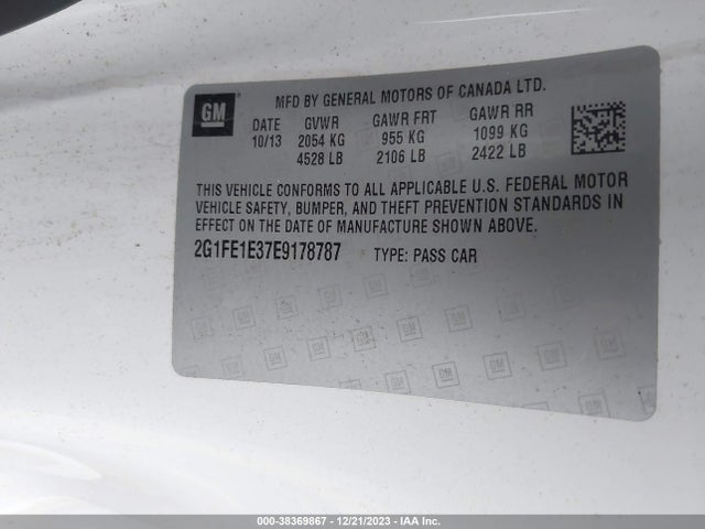 Chevrolet Camaro 1ls 2014 2G1FE1E37E9178787 Image 9