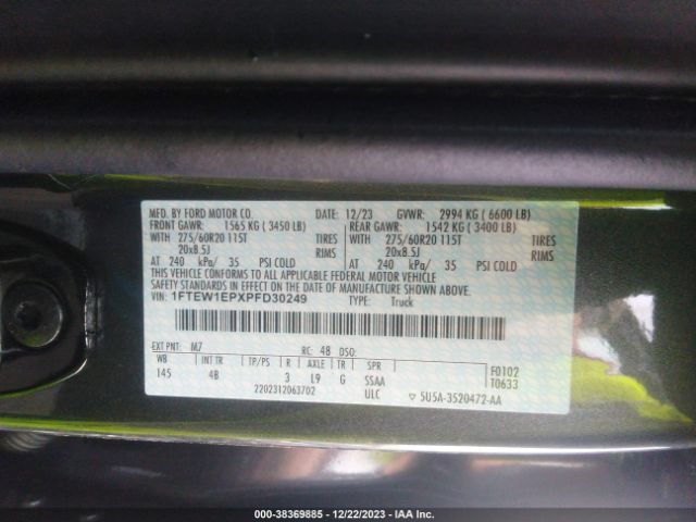 1FTEW1EPXPFD30249 Ford F-150 Xlt