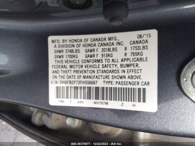 2HGFB2F73FH556667 Honda CIVIC SE