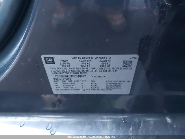 Chevrolet Silverado 1500 1lt 2015 1GCRCREC7FZ378827 Image 9