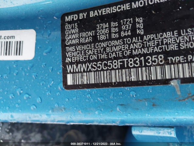 2015 MINI HARDTOP WMWXS5C58FT831358 Photo 8