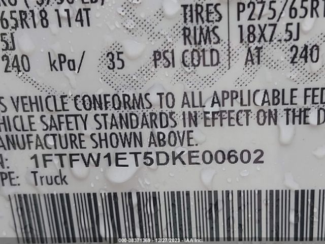 2013 FORD F-150 1FTFW1ET5DKE00602 Photo 8