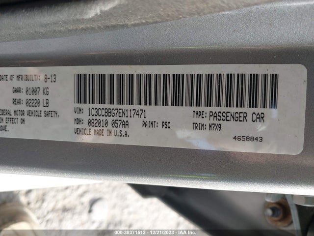 1C3CCBBG7EN117471 Chrysler 200 Touring