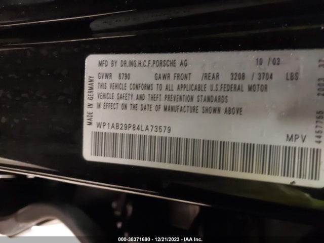 2004 PORSCHE CAYENNE WP1AB29P84LA73579 Photo 8