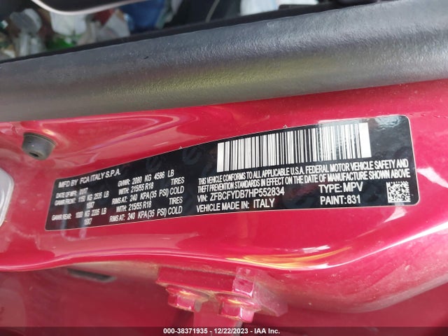 2017 FIAT 500X ZFBCFYDB7HP552834 Photo 8