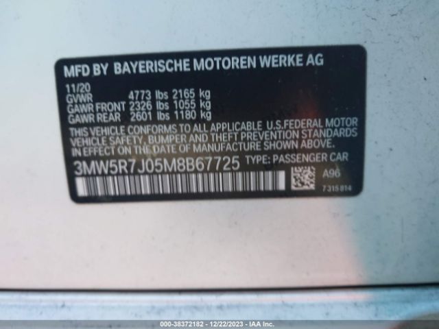 3MW5R7J05M8B67725 BMW 330i Xdrive