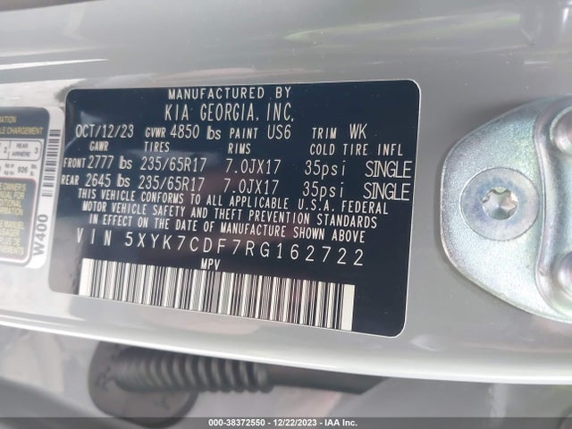 2024 KIA SPORTAGE X-PRO VIN: 5XYK7CDF7RG162722