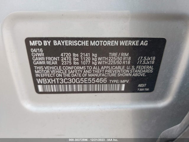 BMW X1 Xdrive28i 2016 WBXHT3C30G5E55466 Image 9