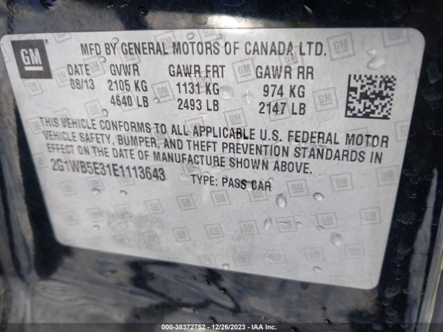 2G1WB5E31E1113643 Chevrolet Impala Limited Lt