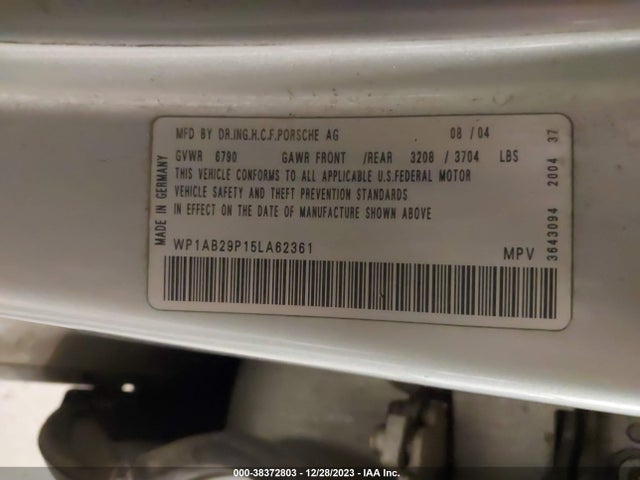 2005 PORSCHE CAYENNE WP1AB29P15LA62361 Photo 8