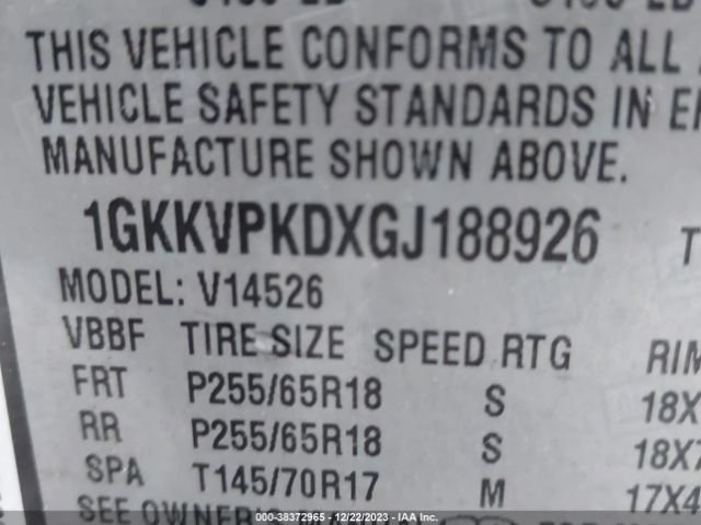 1GKKVPKDXGJ188926 GMC Acadia Sle-2