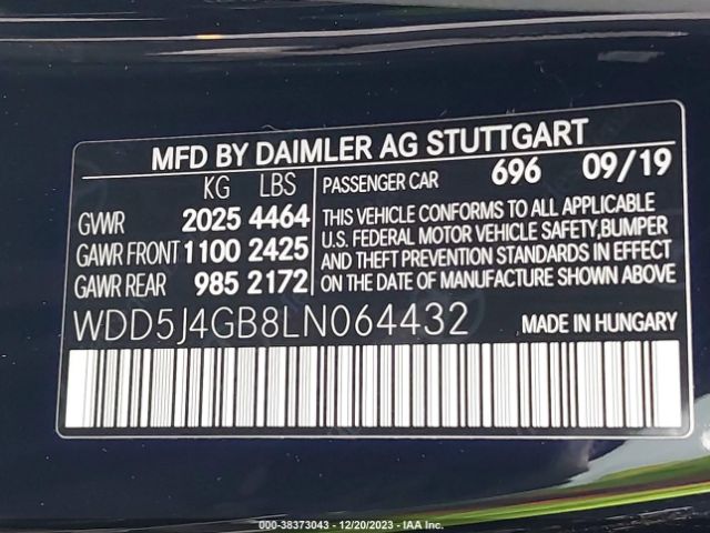 2020 MERCEDES-BENZ CLA 250 WDD5J4GB8LN064432 Photo 8