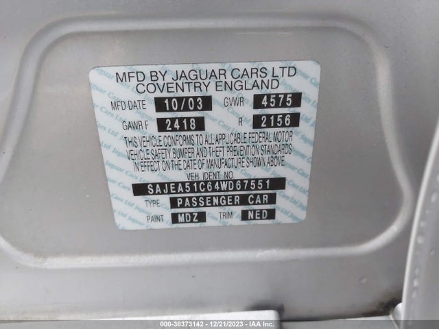 2004 JAGUAR X-TYPE SAJEA51C64WD67551 Photo 8