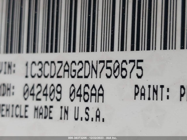2013 DODGE AVENGER SE VIN: 1C3CDZAG2DN750675