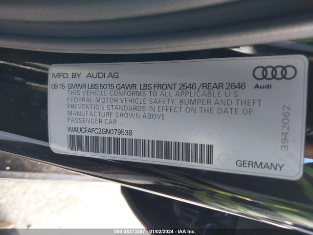 WAUCFAFC2GN079538 Audi A6 2.0t Premium