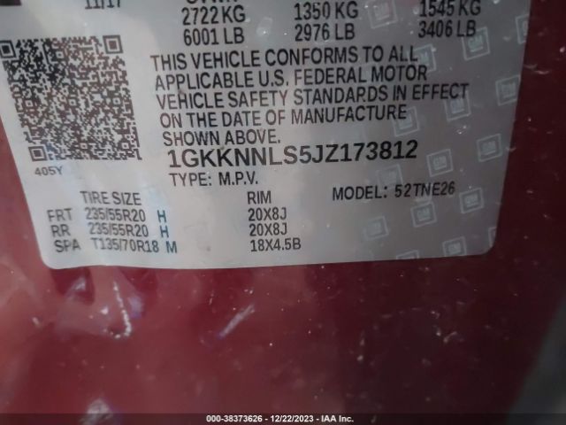 1GKKNNLS5JZ173812 GMC Acadia Slt-2
