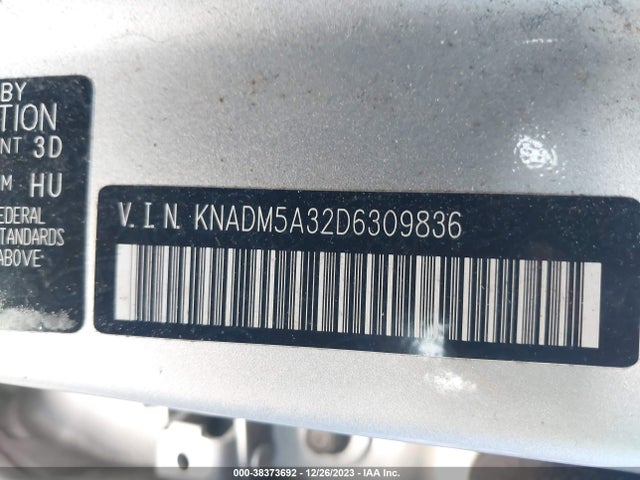 2013 KIA RIO LX VIN: KNADM5A32D6309836
