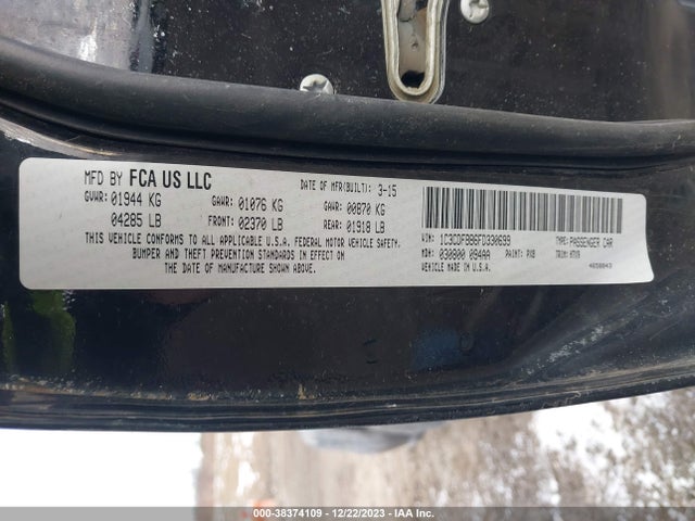 Dodge DART SXT 2015 1C3CDFBB6FD330699 Image 9