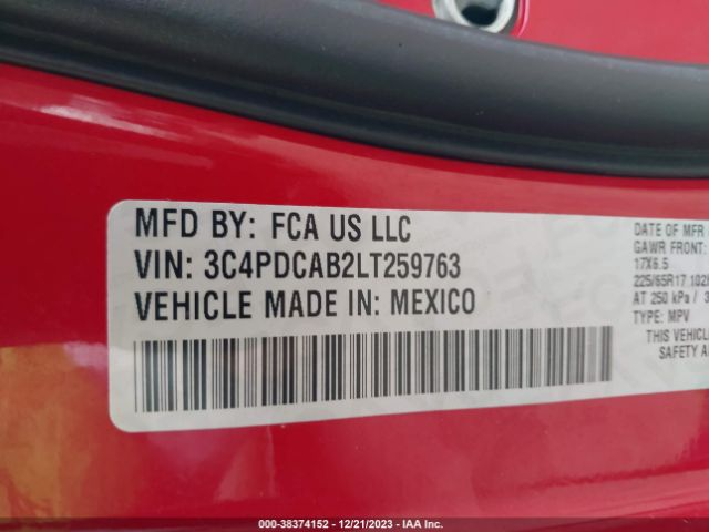 3C4PDCAB2LT259763 Dodge Journey Se Value