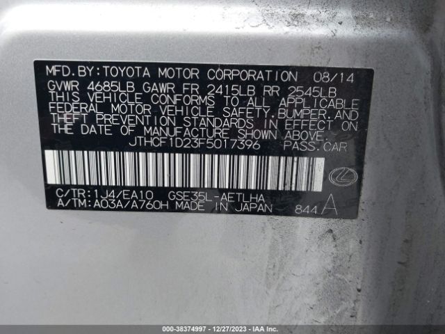 JTHCF1D23F5017396 Lexus IS 250