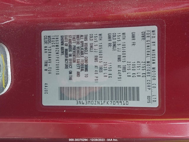 Chevrolet City Express 1lt 2015 3N63M0ZN1FK709910 Image 9