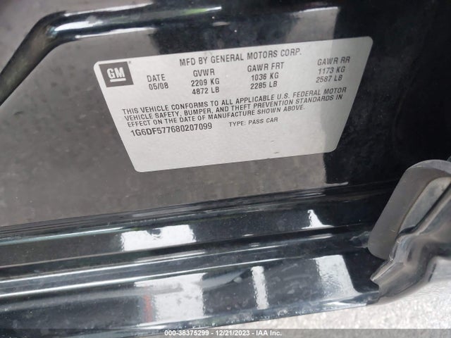 2008 CADILLAC CTS 1G6DF577680207099 Photo 8
