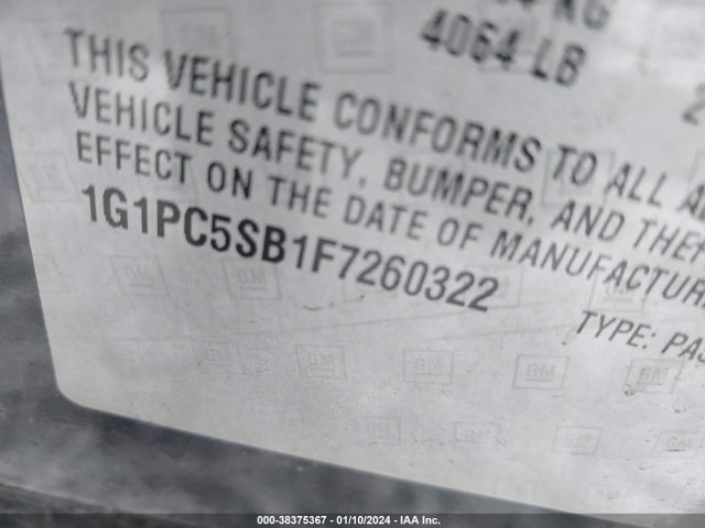 Chevrolet Cruze 1lt Auto 2015 1G1PC5SB1F7260322 Image 9