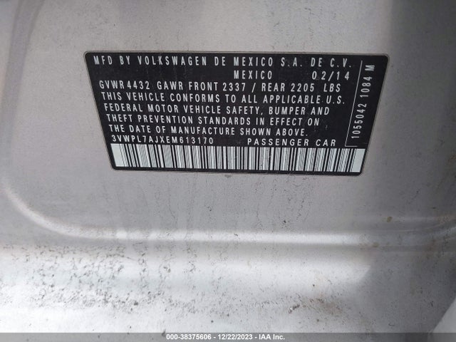 3VWPL7AJXEM613170 Volkswagen Jetta Sportwagen 2.0l Tdi