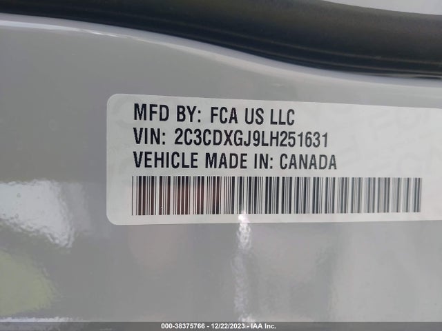 Dodge Charger Scat Pack Rwd 2020 2C3CDXGJ9LH251631 Image 9