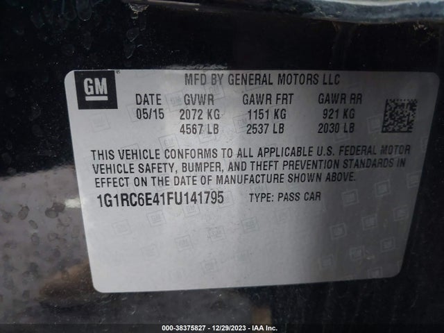 Chevrolet Volt 2015 1G1RC6E41FU141795 Image 9