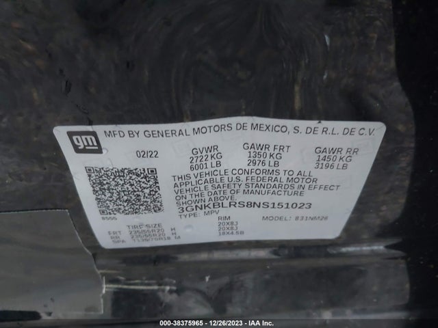 Chevrolet Blazer Awd Premier 2022 3GNKBLRS8NS151023 Image 9