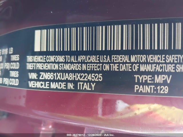 ZN661XUA8HX224525 Maserati m156d