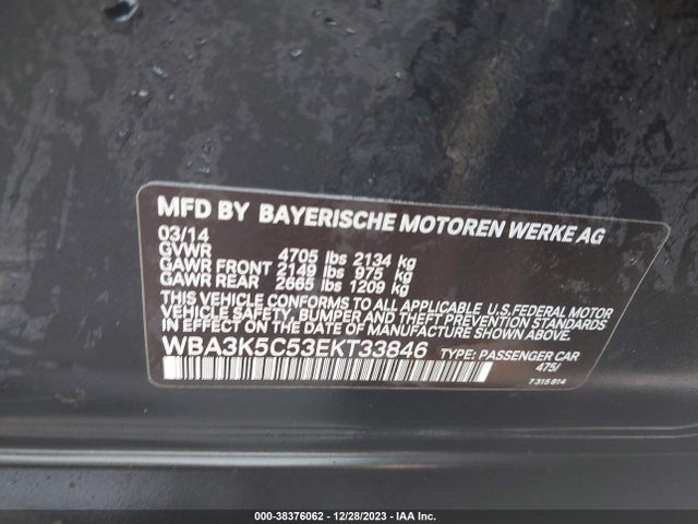 BMW 328d Xdrive 2014 WBA3K5C53EKT33846 Image 9