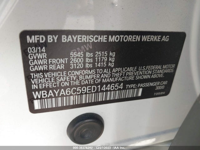 BMW 740I 2014 WBAYA6C59ED144654 Image 9