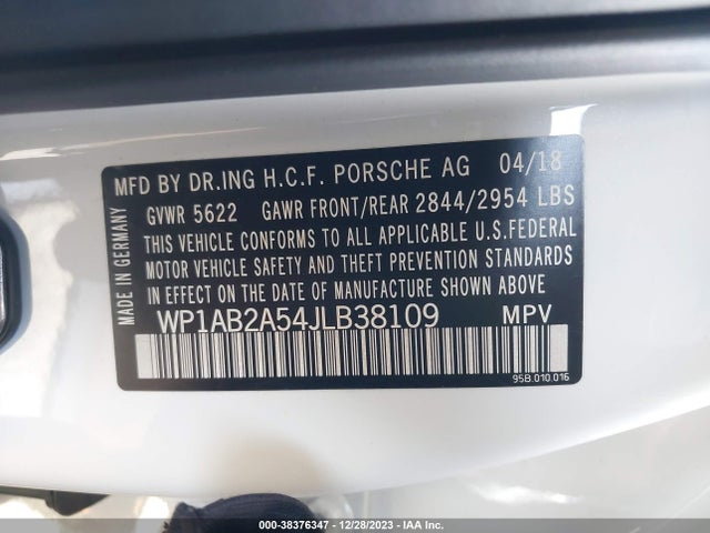 2018 PORSCHE MACAN WP1AB2A54JLB38109 Photo 8