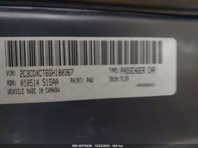 2C3CDXCT6GH180367 Dodge Charger Road/track