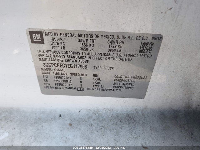 Chevrolet Silverado 1500 Work Truck 1wt 2014 3GCPCPEC1EG117963 Image 9