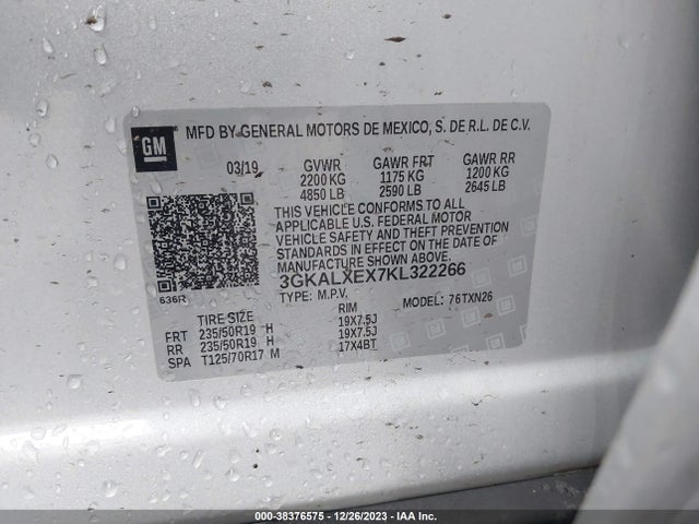 3GKALXEX7KL322266 GMC Terrain Denali