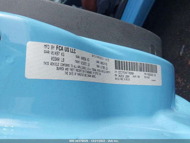 2015 FIAT 500C 3C3CFFER4FT702084 Photo 8