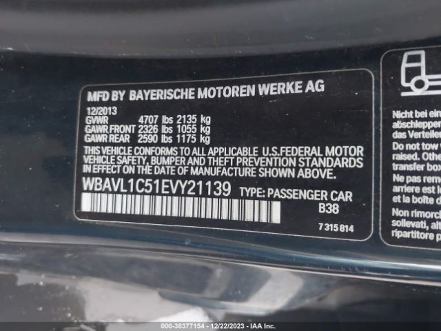 WBAVL1C51EVY21139 BMW X1 Xdrive28i