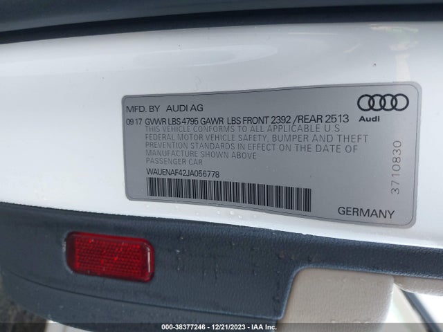 WAUENAF42JA056778 Audi A4 2.0t Premium/2.0t Tech Premium
