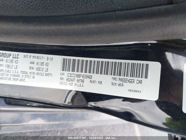 Chrysler 200 Limited 2015 1C3CCCAB8FN539469 Image 9