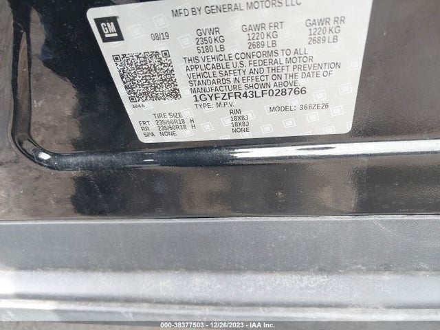1GYFZFR43LF028766 Cadillac Xt4 Awd Sport