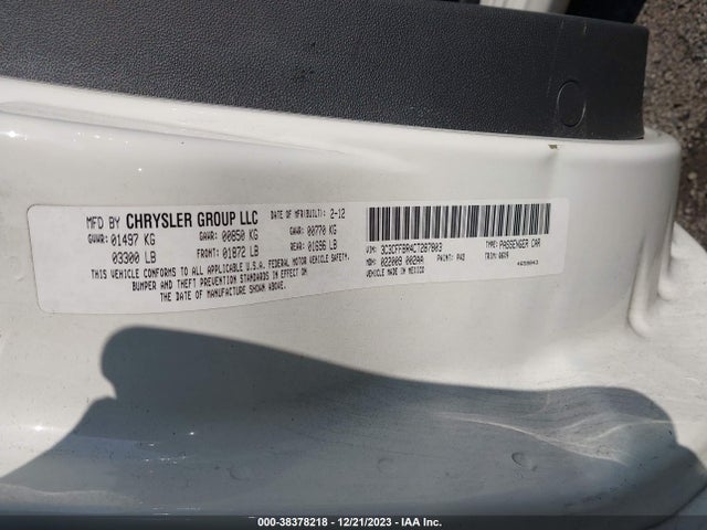 2012 FIAT 500 3C3CFFBR4CT287803 Photo 8