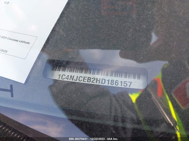 1C4NJCEB2HD186157 Jeep Compass High Altitude Fwd