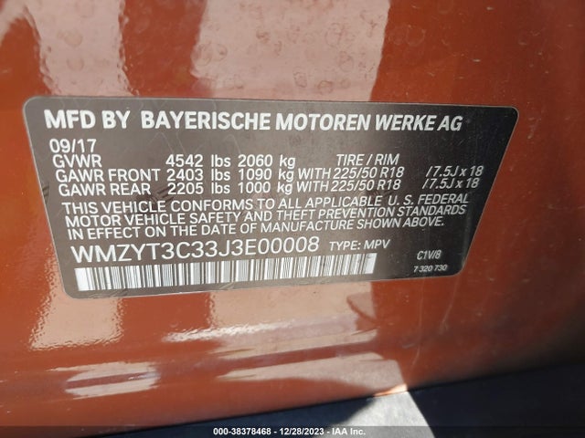 2018 MINI COUNTRYMAN WMZYT3C33J3E00008 Photo 8